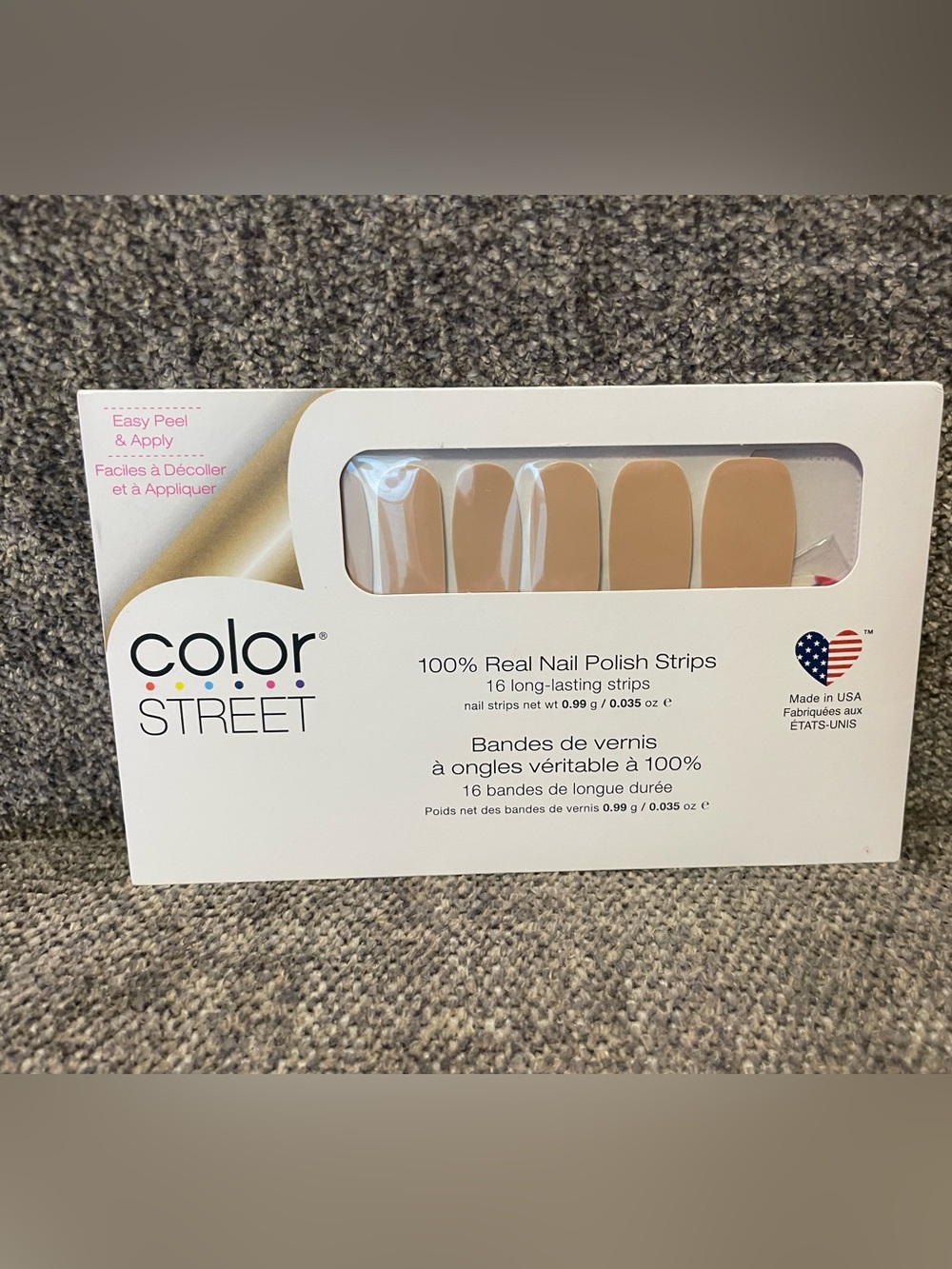 Color Street Neutral Beige & Taupe Peel-On Nail Strips